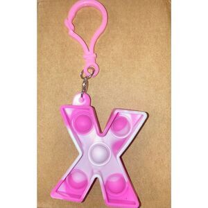 ☀️3/$9☀️ Letter X Pop it Fidget Toy Keychain